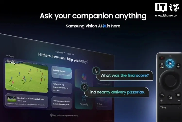 能查演员作品、荐美食，三星 2025 款电视迎来生成式 AI 功能