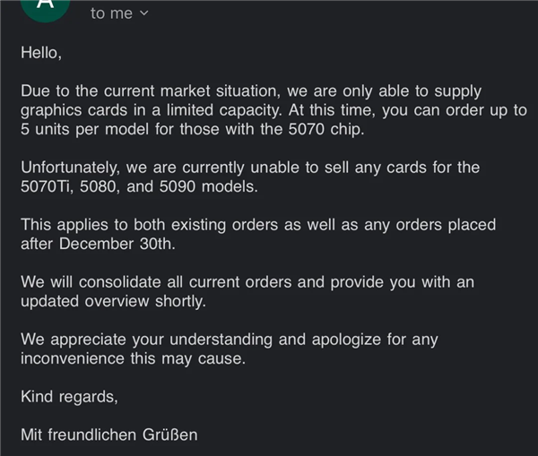 显卡大涨价不可避免！缺货一卡难求：除RTX 5070全部没货