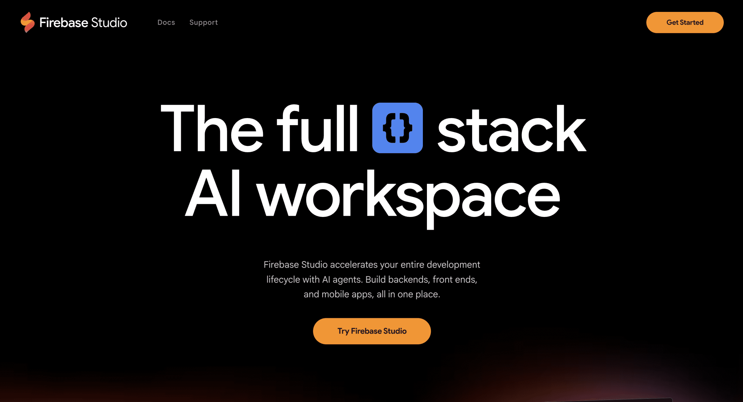Firebase Studio Landing Page