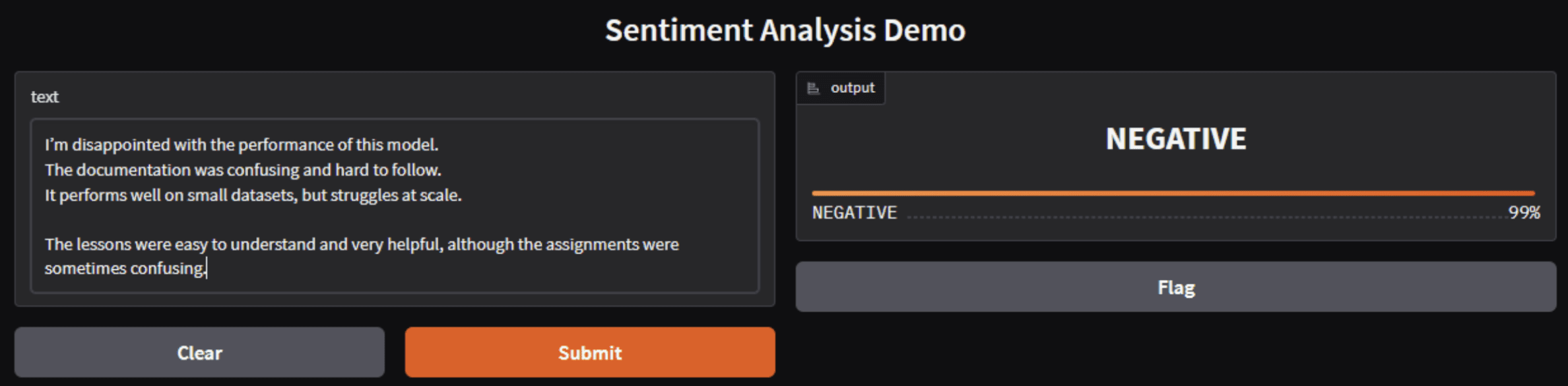 Sentiment Analysis Demo