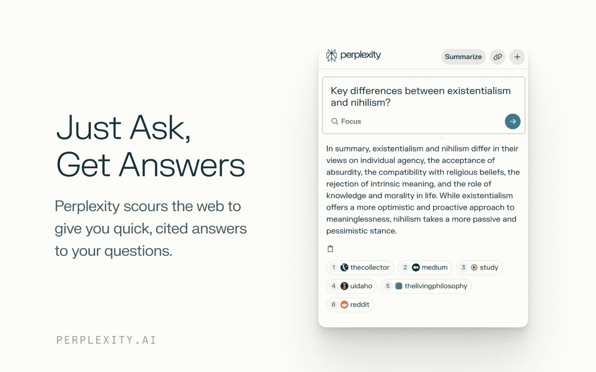Perplexity AI screenshot