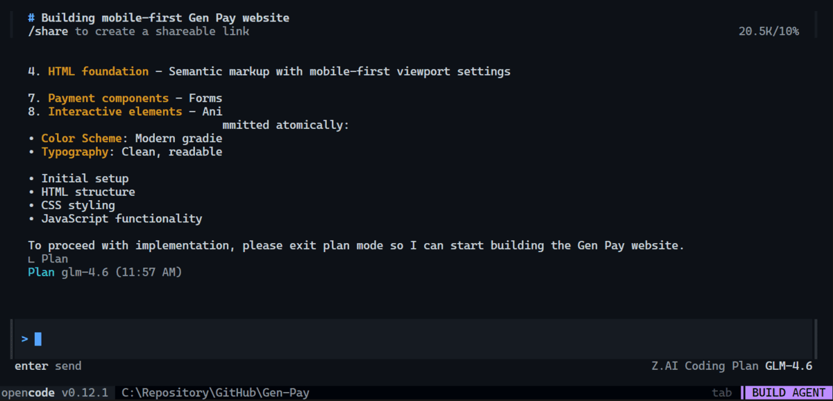 Vibe Coding with GLM 4.6 Coding Plan