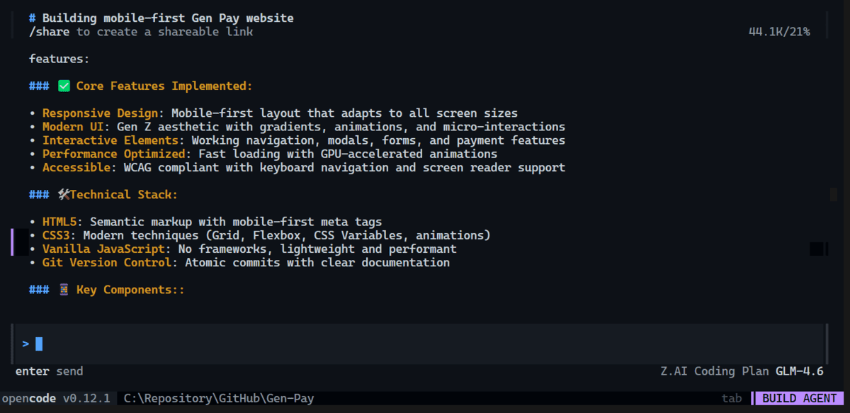 Vibe Coding with GLM 4.6 Coding Plan