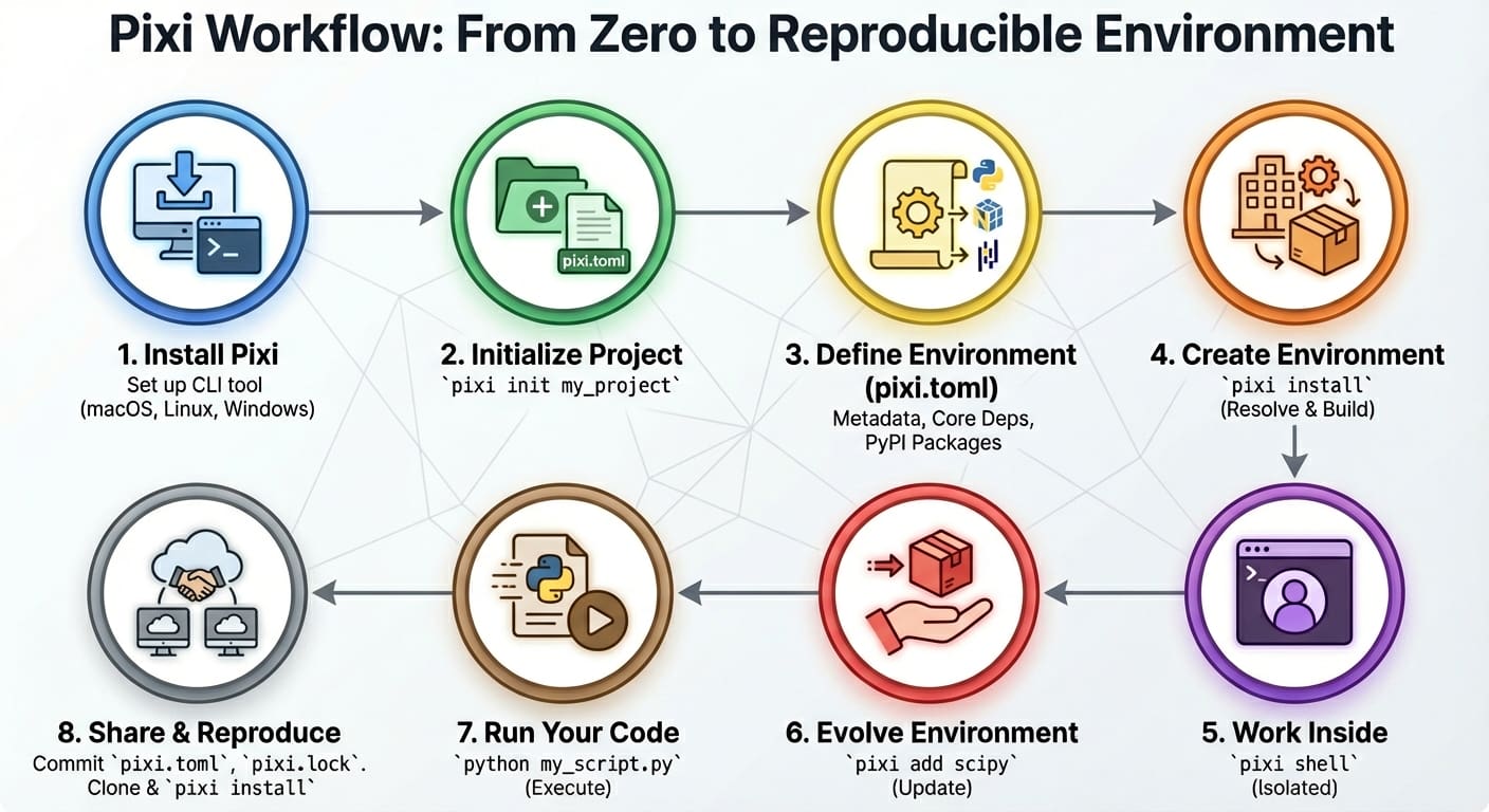 Pixi Workflow: From Zero to Reproducible Environment